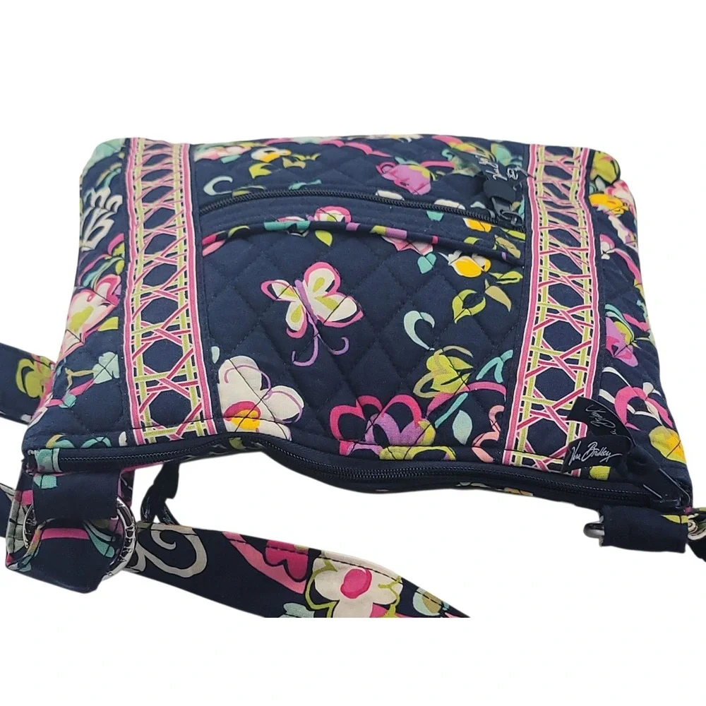 Vera Bradley Hipster Crossbody Ribbons Butterflies Flowers 2012 Retired Pattern